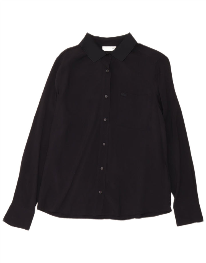 Camisa Lacoste Mujer Talla 36 Pequeña Viscosa Negra
