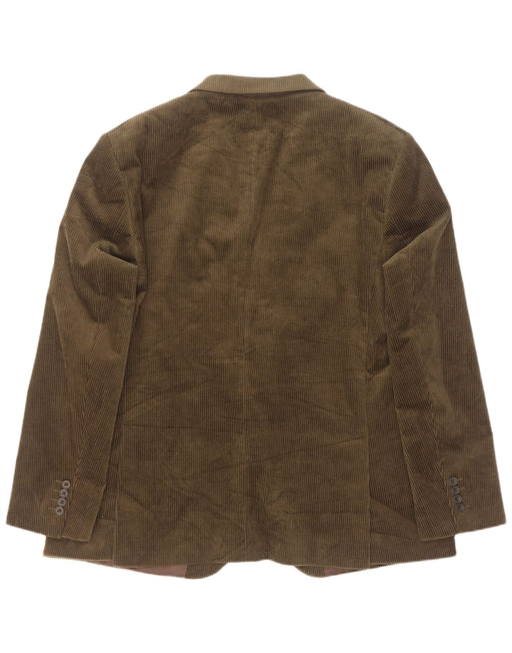 Marks & Spencer Chaqueta tipo blazer de pana con 2 botones para hombre, talla 40, color caqui