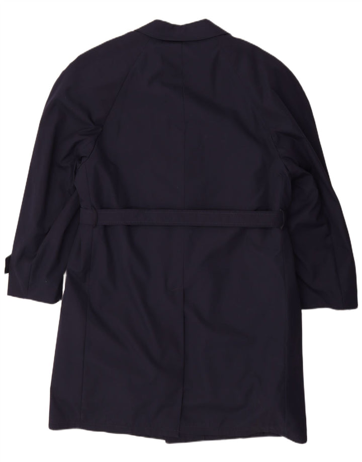 VINTAGE Hombres Sherpa Abrigo Reino Unido 40 Grande Azul Marino