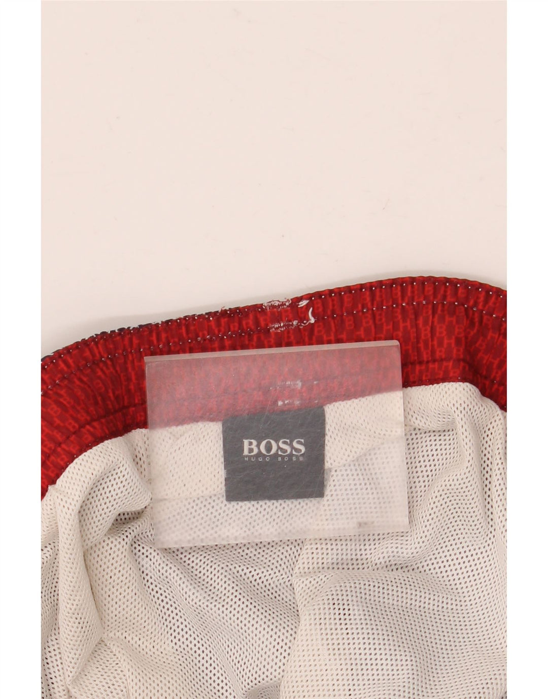 Hugo Boss Hombre Bañador con estampado gráfico Poliéster geométrico azul marino mediano