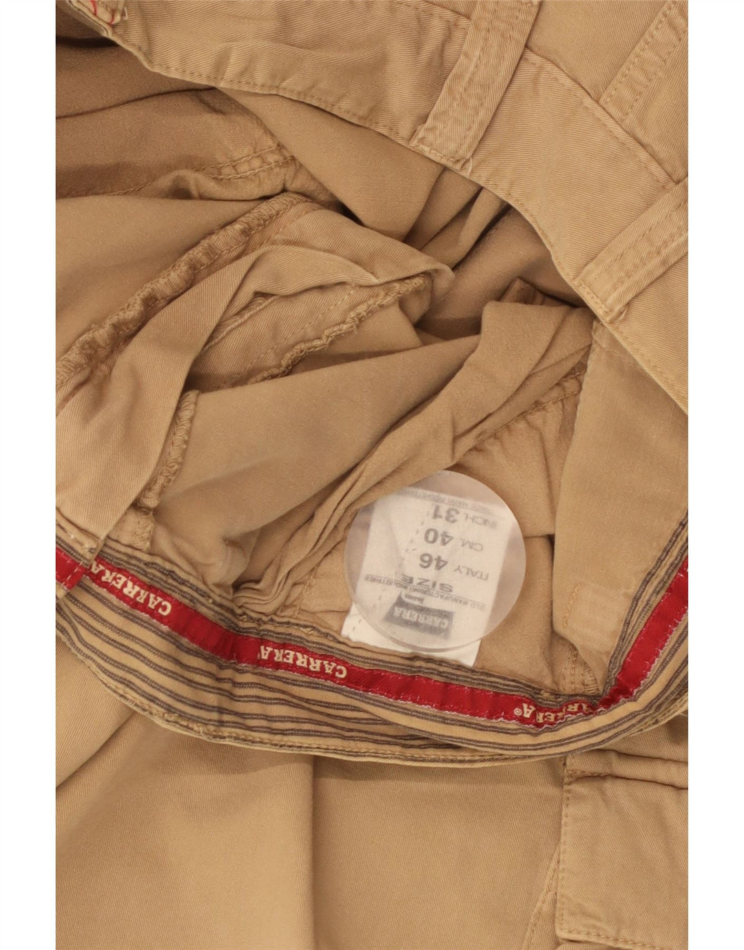 Carrera Shorts Cargo Hombre W31 Algodón Beige Medio