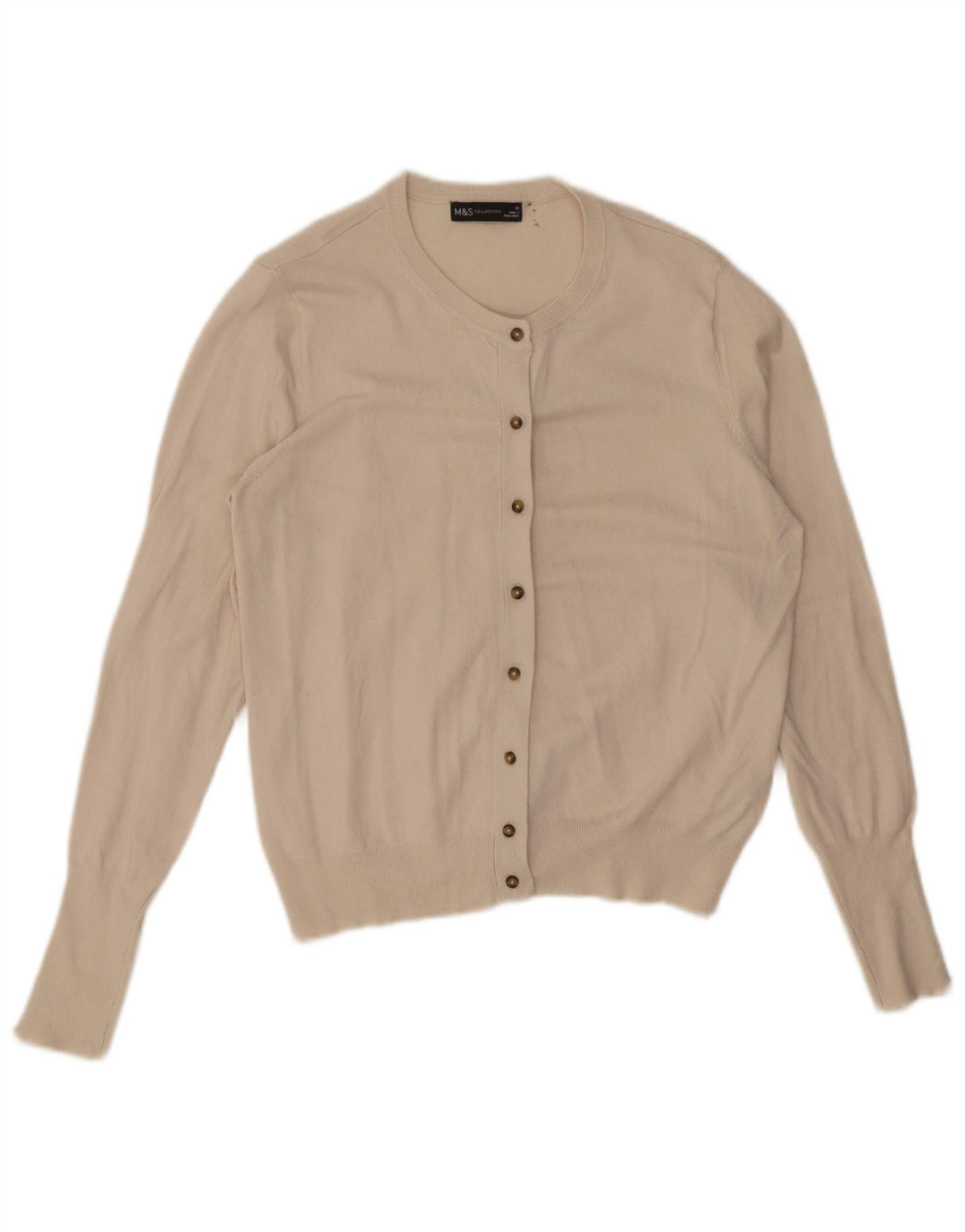 Marks & Spencer - Cárdigan para mujer, talla 40, talla mediana, viscosa blanca