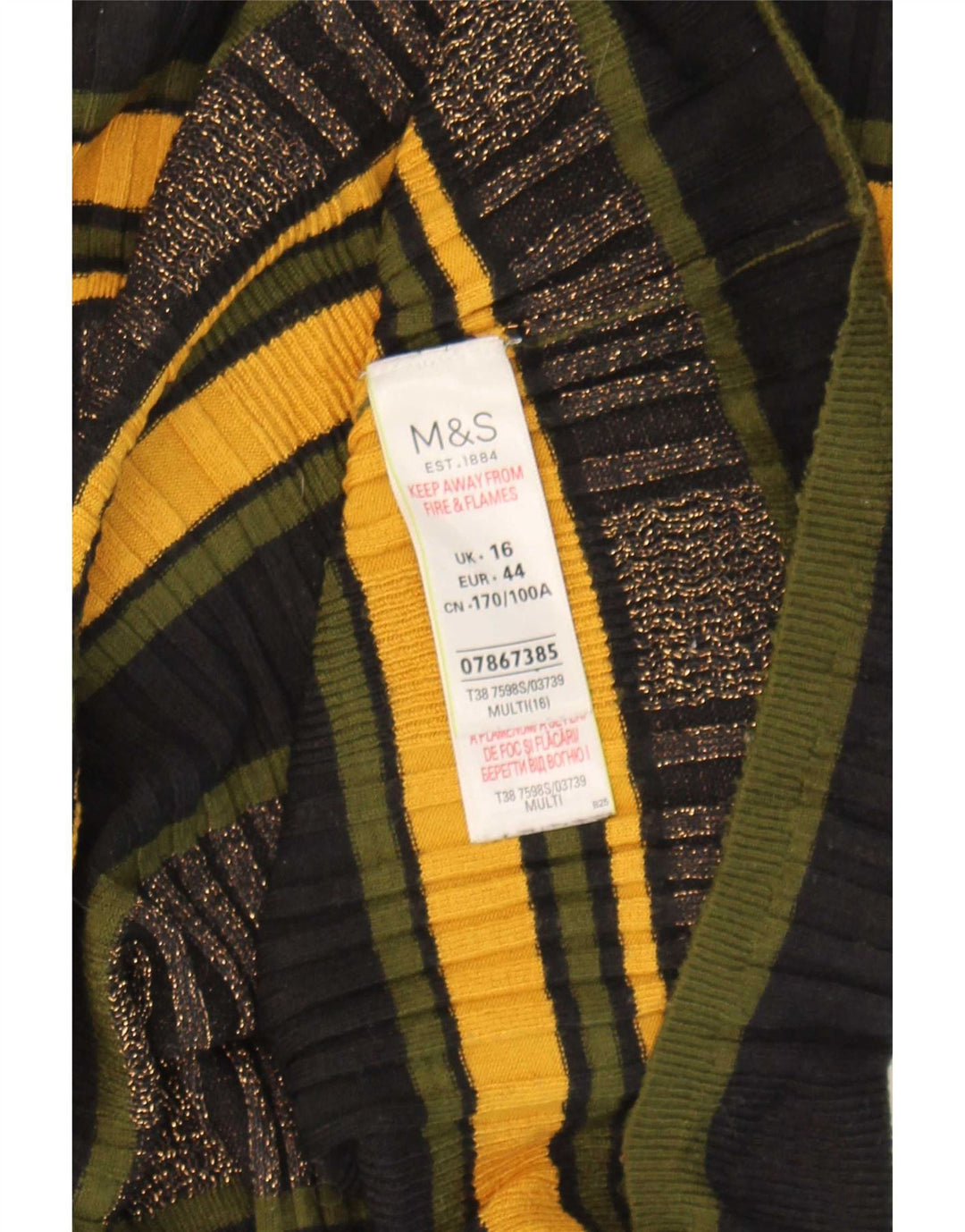 Marks & Spencer Jersey con cuello barco para mujer, talla 40, talla grande, multicolor