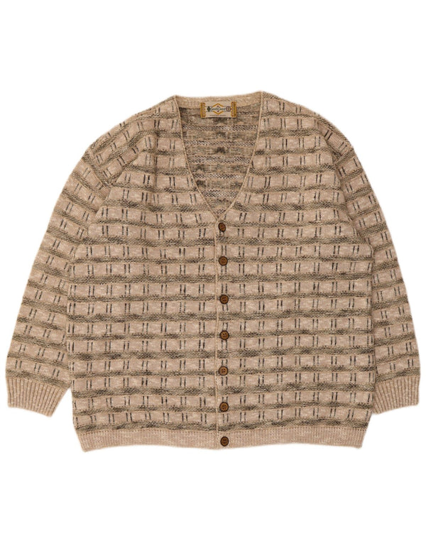 Suéter tipo cárdigan para hombre de South Coast IT 54 XL Acrílico geométrico beige
