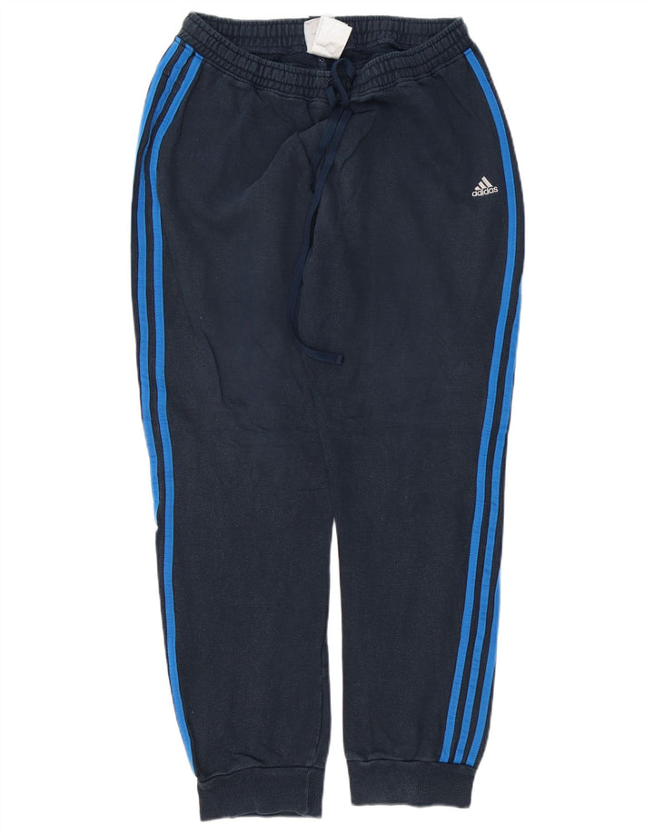 ADIDAS Pantalones de chándal para hombre Joggers UK 40/42 Medium Azul marino Algodón