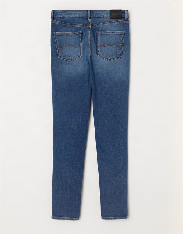 Armani Jeans Ajustados Mujer W30 L33 Algodón Azul