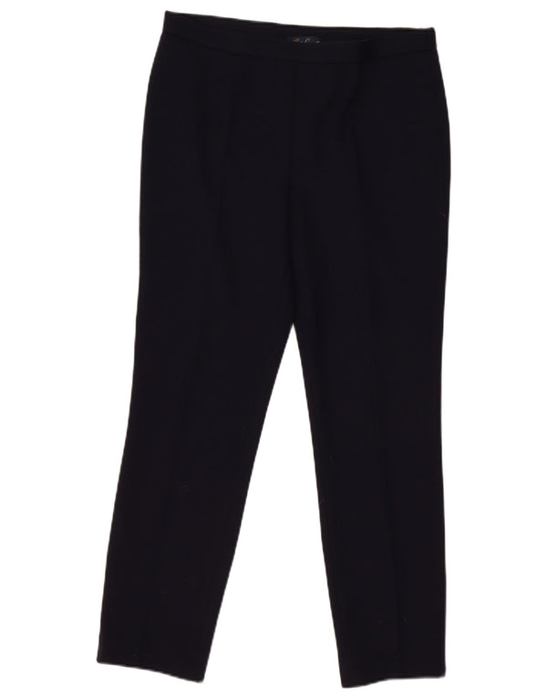 Luisa Spagnoli Pantalones informales ajustados para mujer IT 44 Medium W32 L28 Azul marino