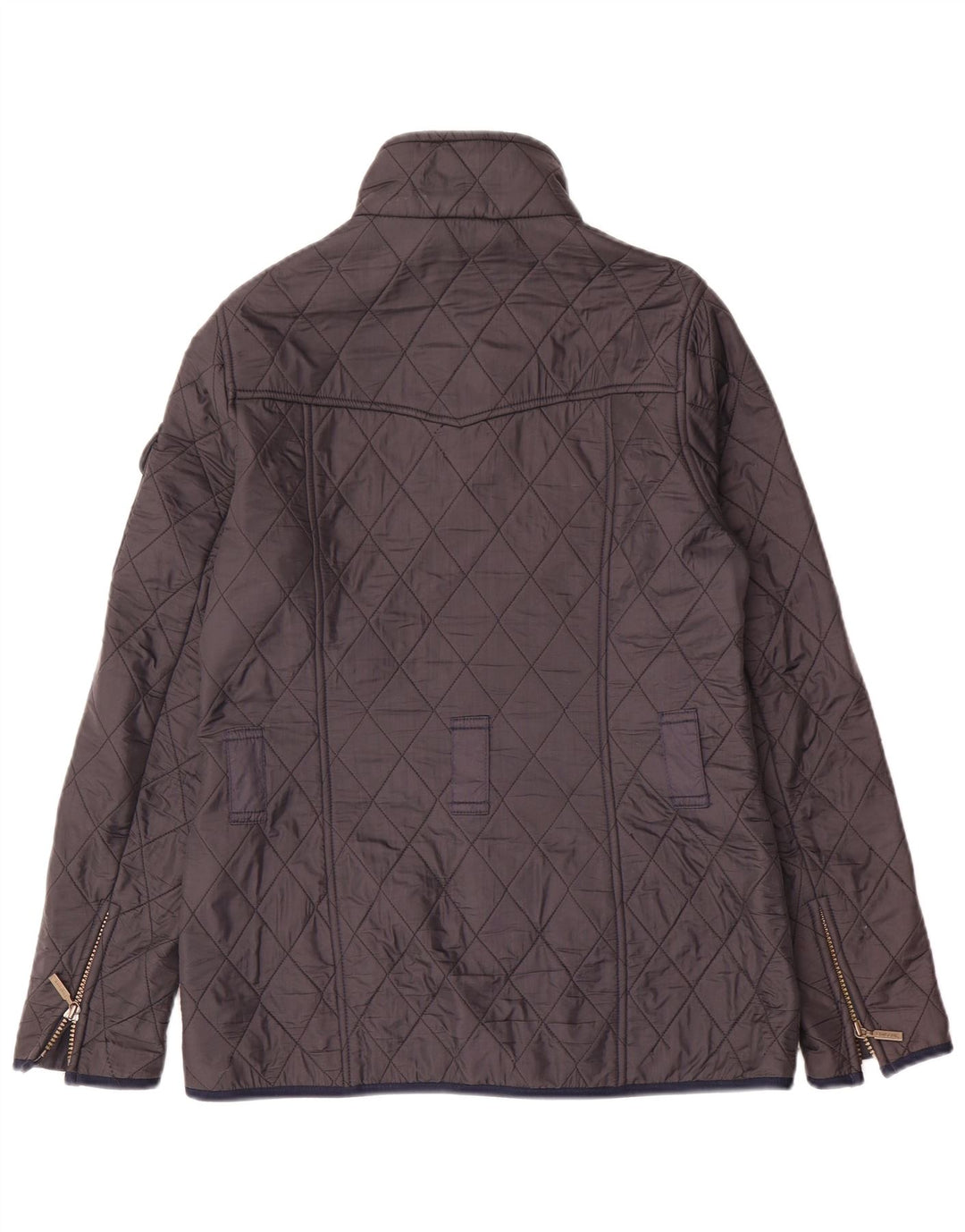 Barbour Chaqueta Acolchada Para Mujer UK 12 Mediana Azul Marino Poliamida