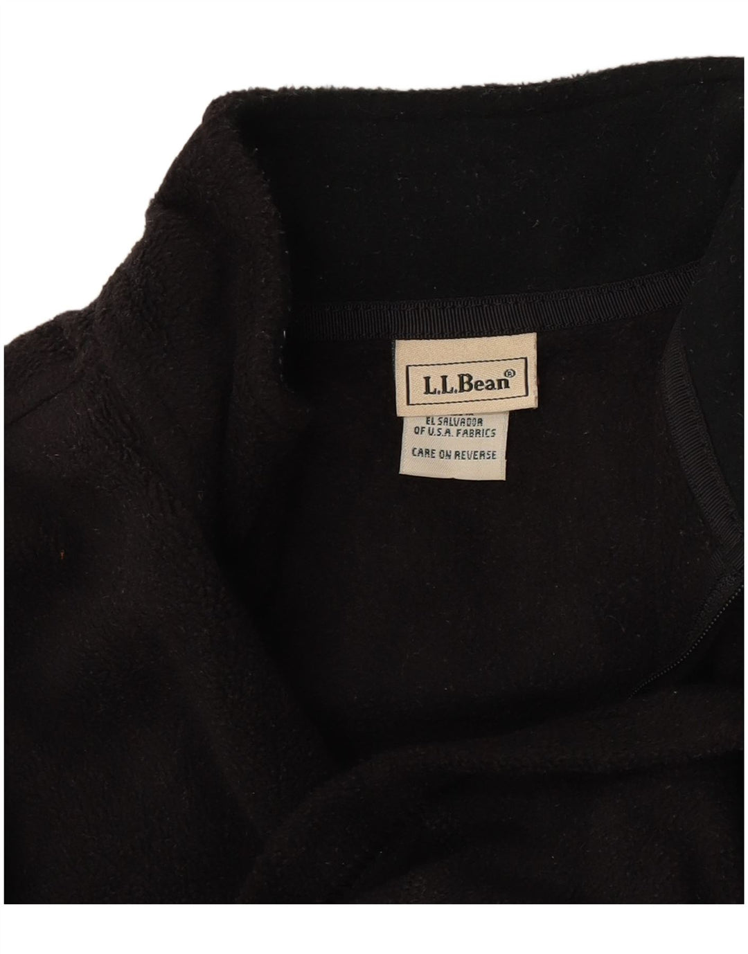 L.L.Bean Jersey polar con cuello y cremallera para mujer UK 10 Small Poliéster negro