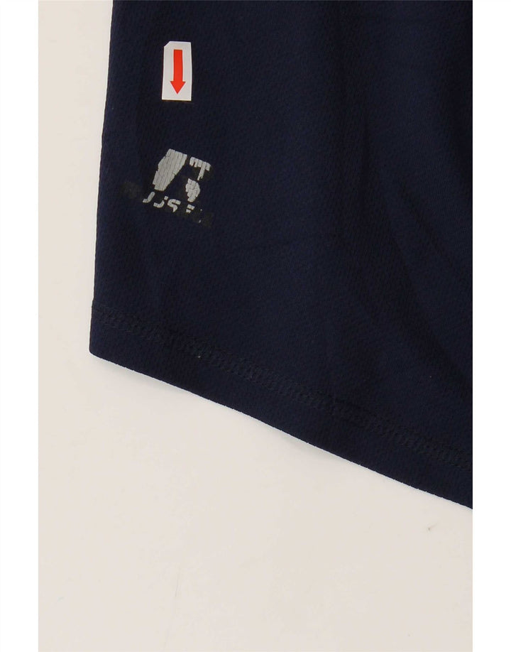 Russell Athletic Pantalones cortos deportivos Dri-Power para hombre, tamaño grande, poliéster azul marino