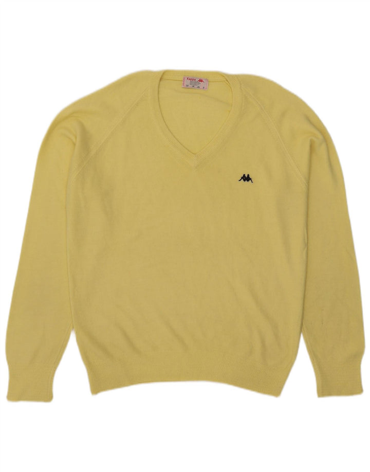Kappa Hombre Jersey Con Cuello En V Jersey Acrílico Amarillo Medio