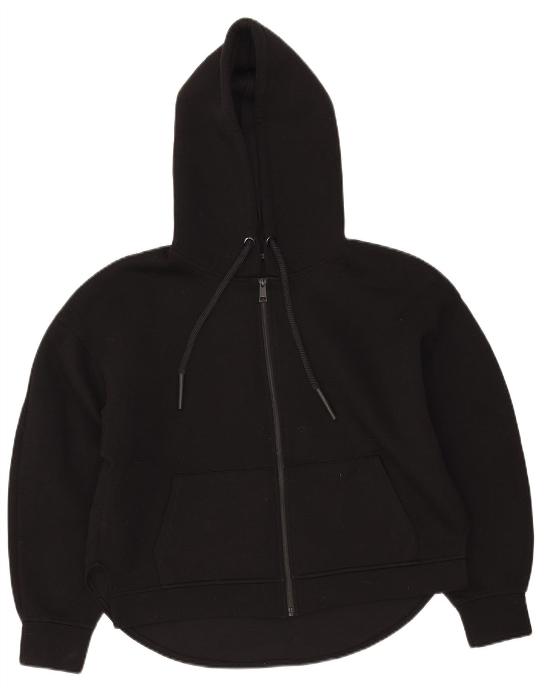 Zara Suéter con capucha y cremallera extragrande para mujer UK 10 Small Poliéster negro