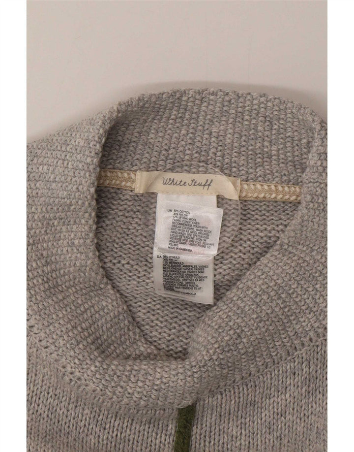 Jersey tipo poncho para mujer de White Stuff, talla única, algodón gris