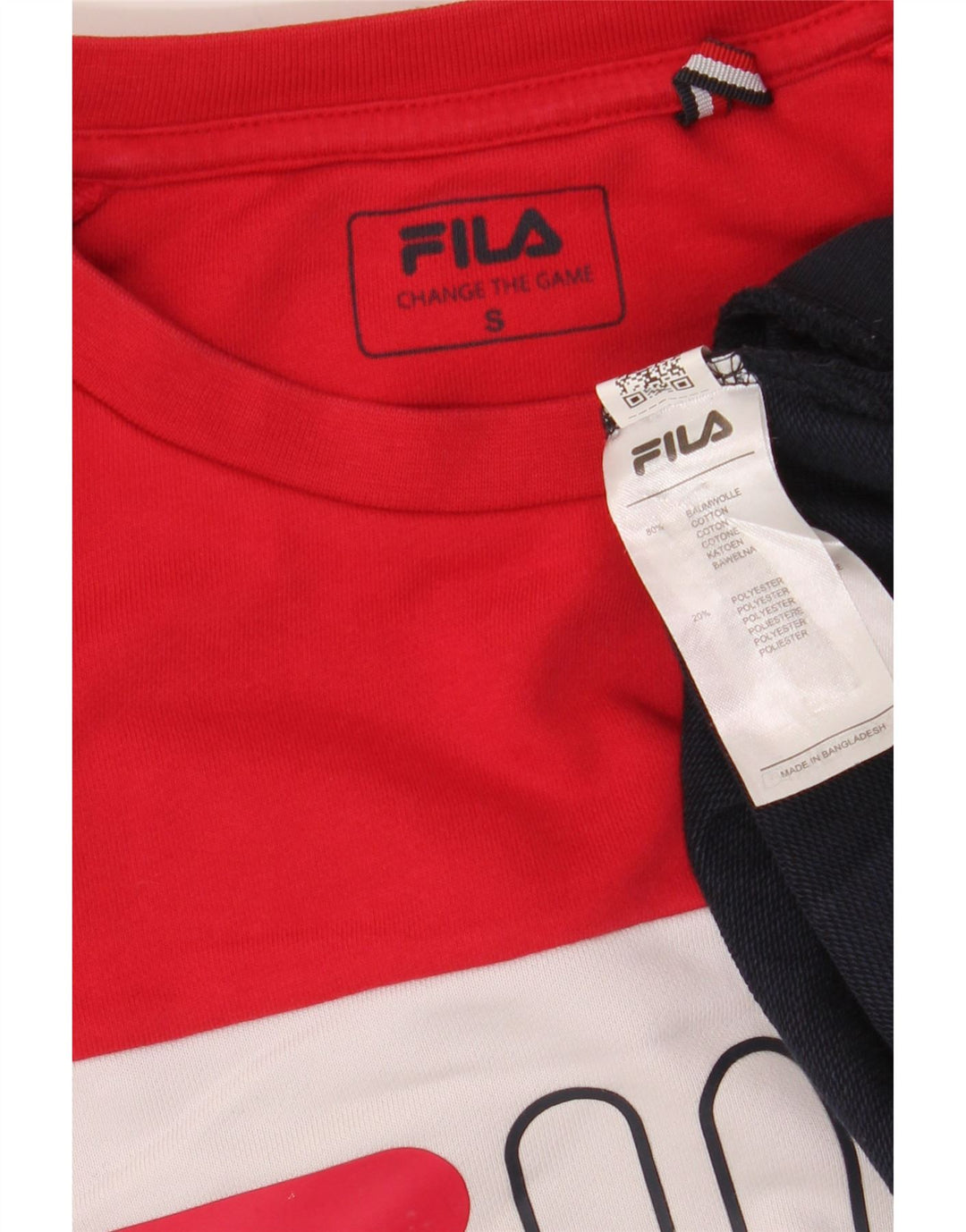 FILA Sudadera con estampado gráfico para hombre, jersey pequeño multicolor con bloques de color