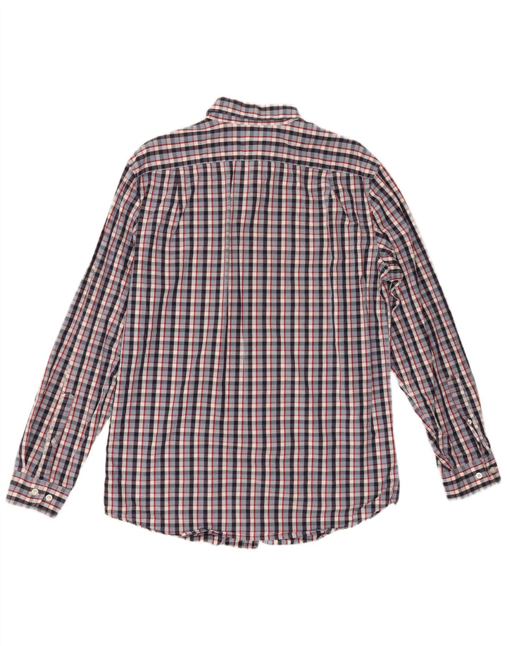 EDDIE BAUER Camisa de corte clásico para hombre de algodón a cuadros azul medio