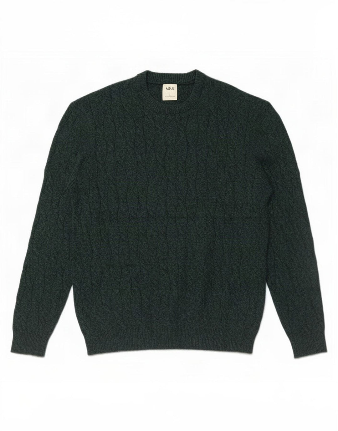 Marks & Spencer - Jersey de cuello redondo para hombre, talla grande, poliamida verde
