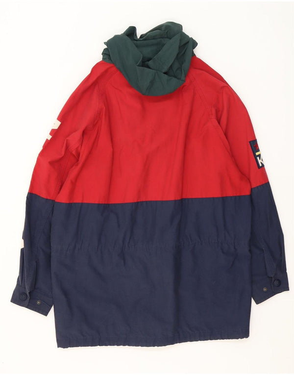 Nautica Chubasquero con capucha y gráfico para hombre UK 38 Medium Azul marino Colorblock