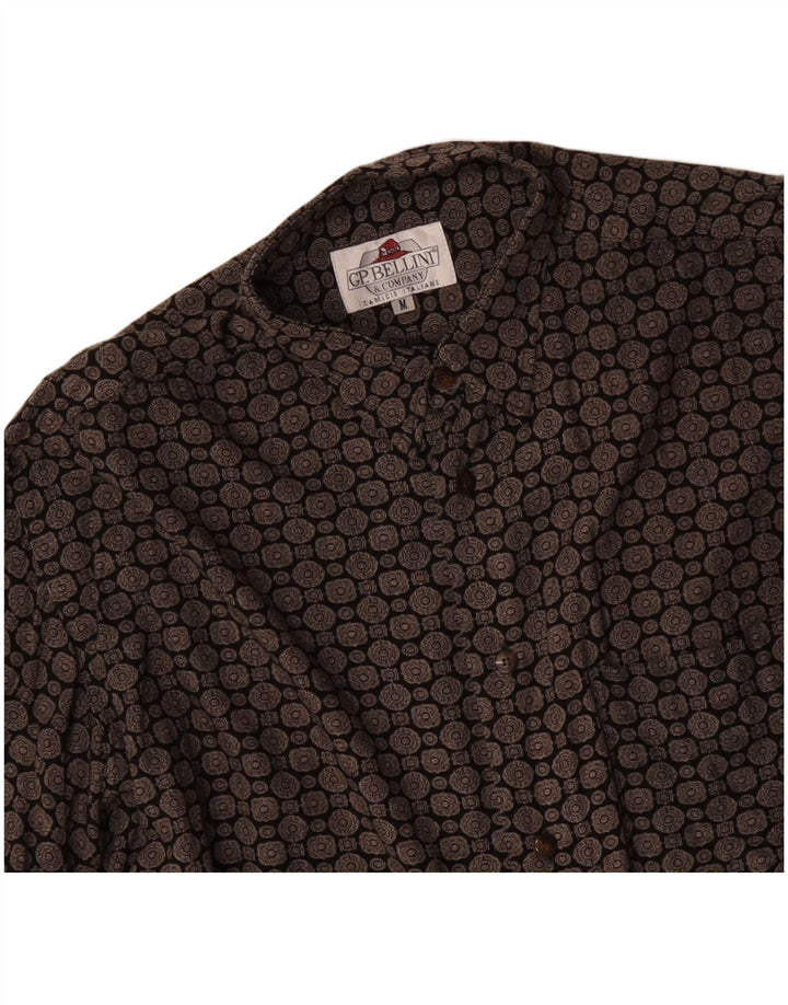 médico de cabecera. BELLINI & COMPANY Camisa Hombre Mediana Viscosa Geométrica Negra