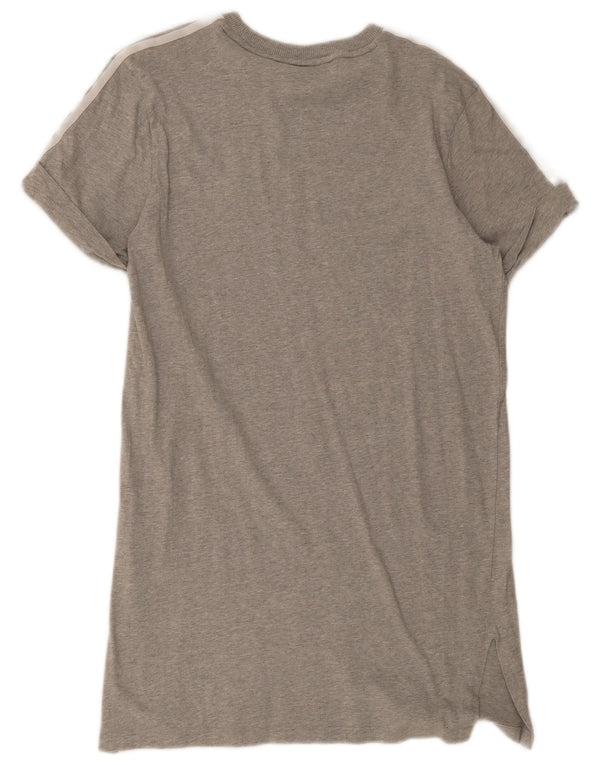 Adidas Vestido tipo camiseta para mujer UK 12 Algodón gris medio