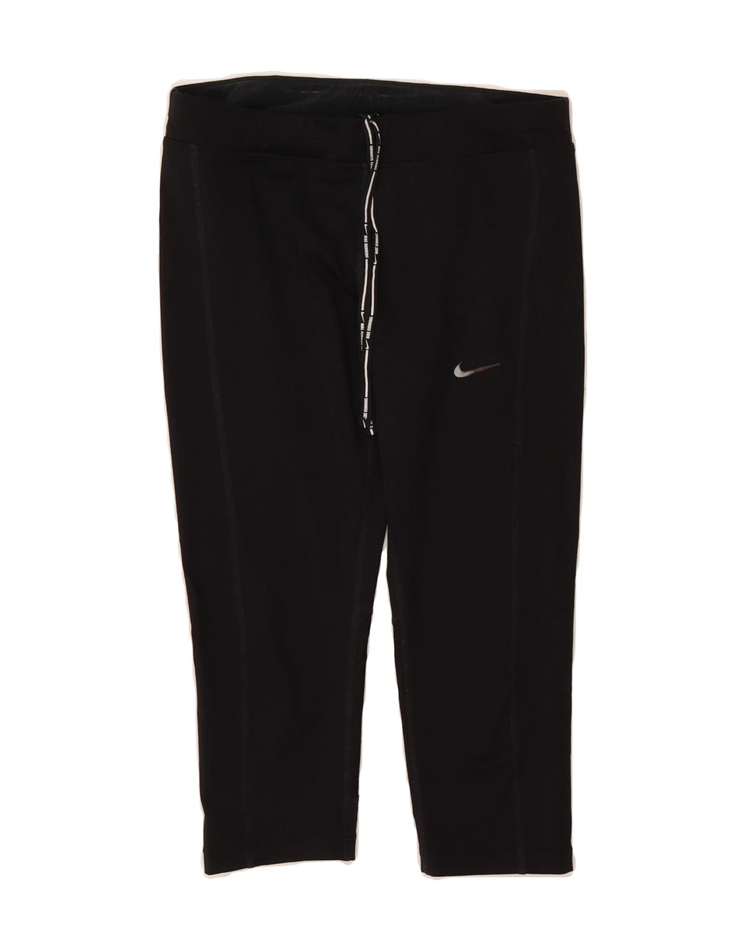 NIKE Womens Dri Fit Capri Tracksuit Trousers UK 10 Small  Black Polyester Vintage Nike and Second-Hand Nike from Messina Hembry 