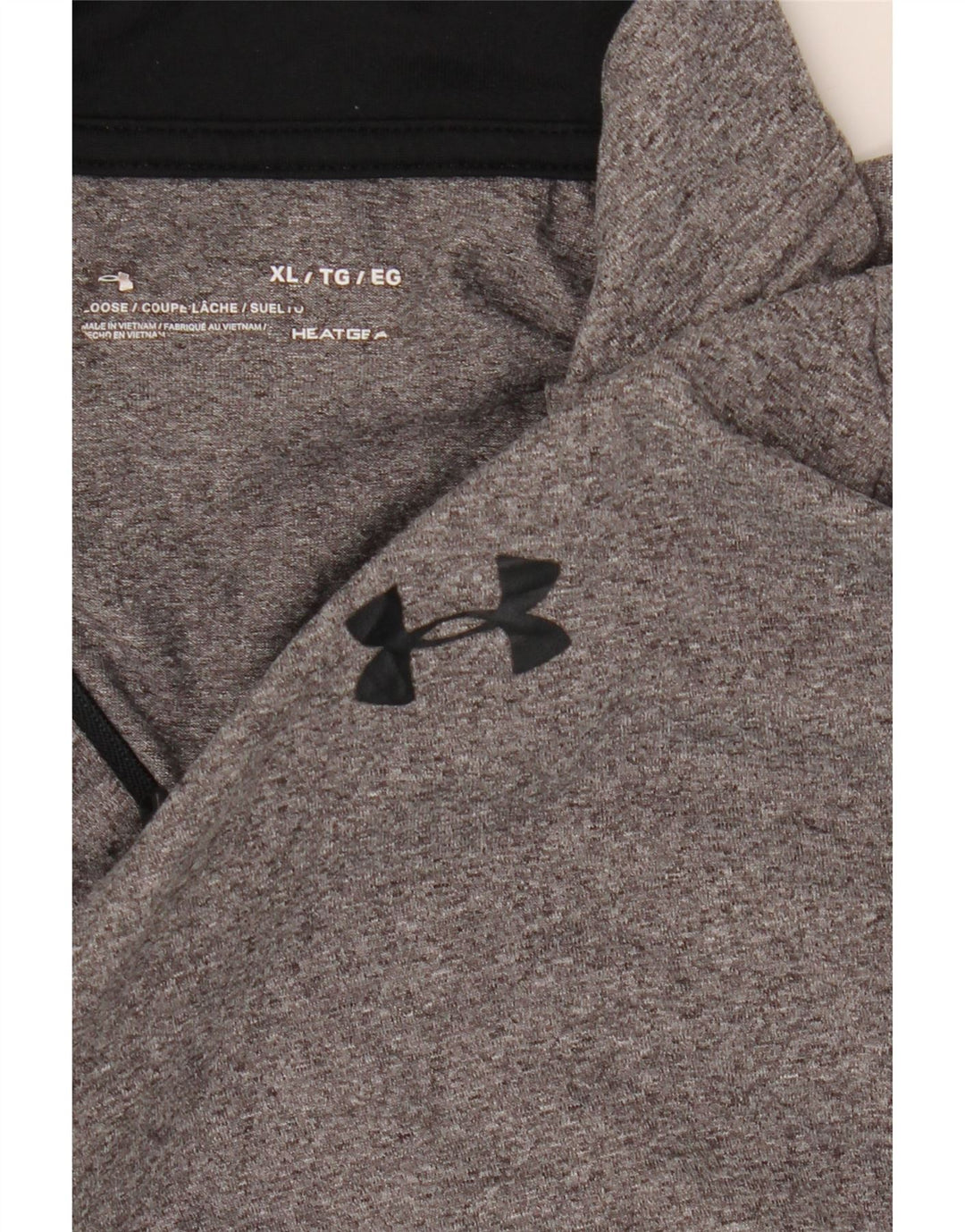 Under Armour Hombre Heat Gear Zip Neck Jersey Chándal Top XL Gris