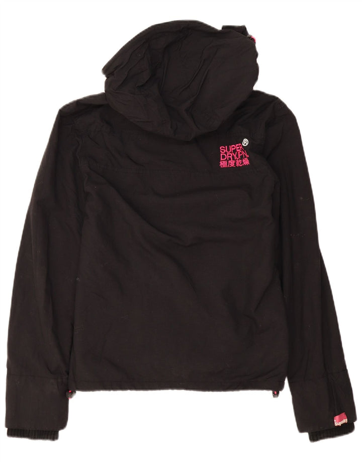 Superdry Mujer Windcheater Chaqueta Cortavientos Extragrande UK 6 XS Negro
