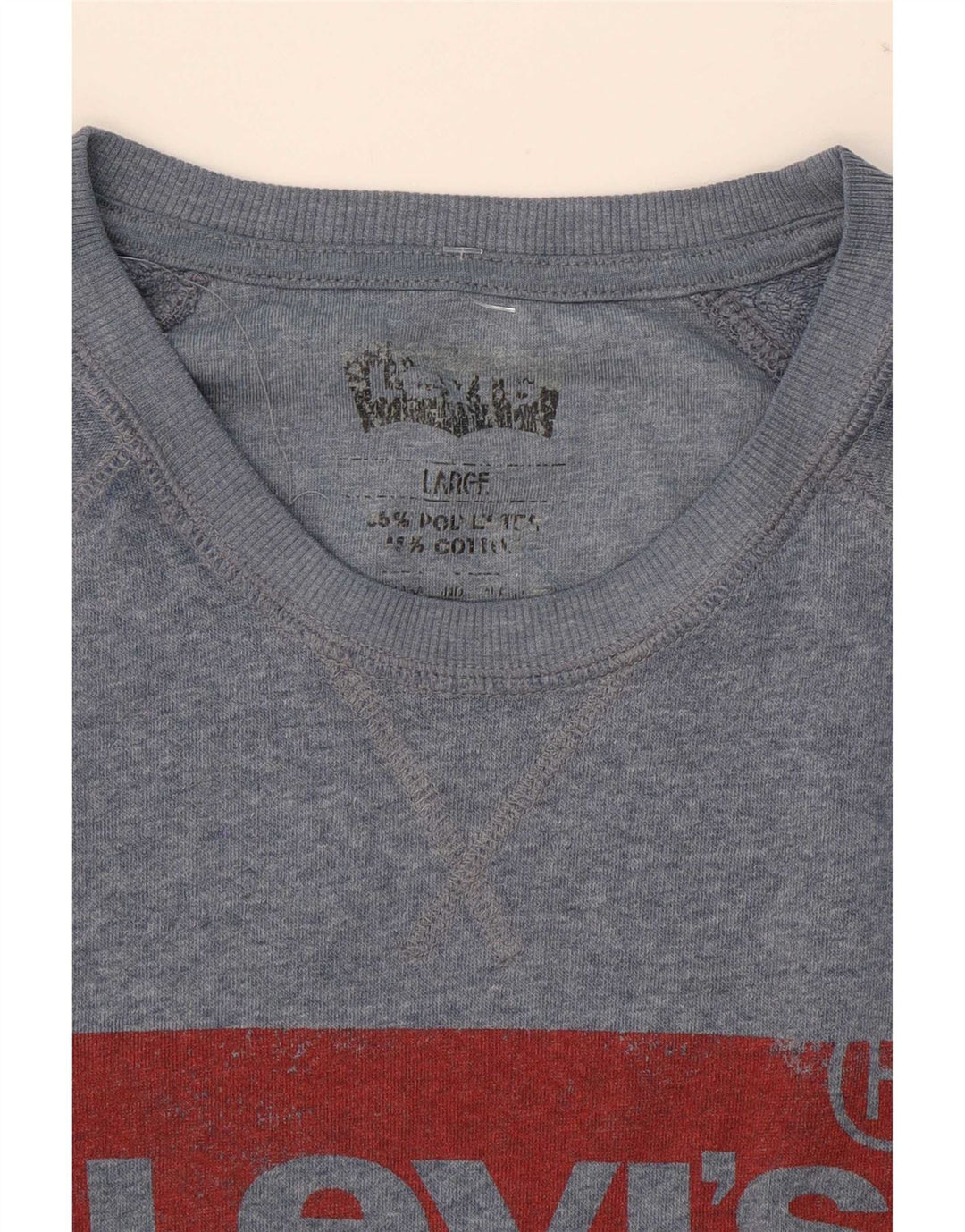 Levi's Mens Graphic Sudadera Jumper Grande Poliéster Azul