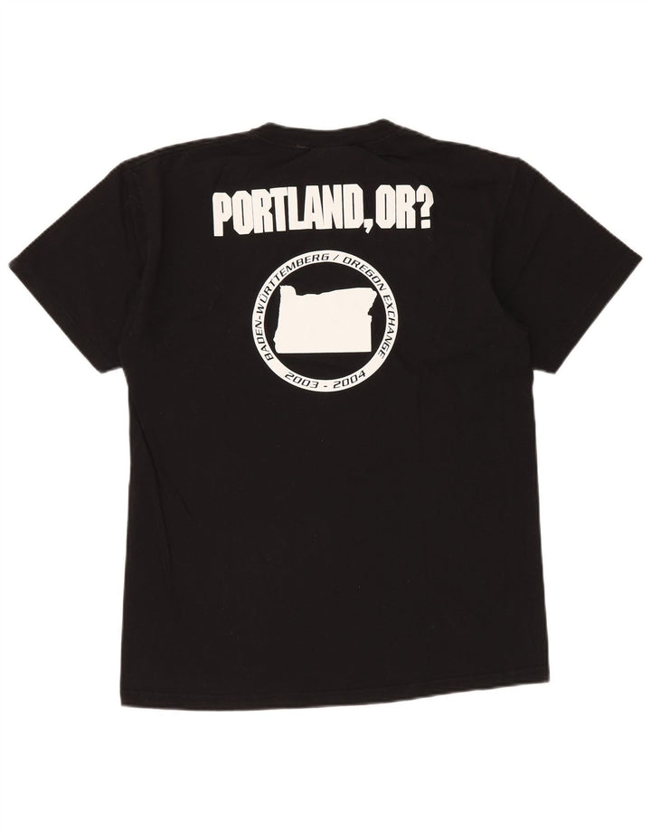 NIKE Camiseta gráfica para hombre Top mediano de algodón negro