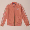 Adidas - Chaqueta de chándal gráfica para mujer, talla 8, poliéster rosa pequeño