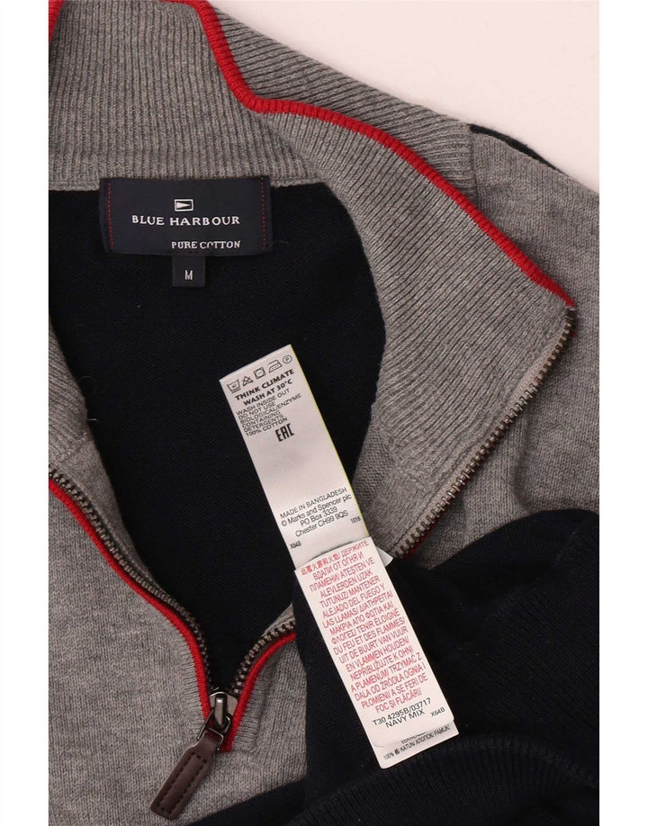 Marks & Spencer Suéter tipo jersey con cuello y cremallera en azul Harbor para hombre Azul marino mediano