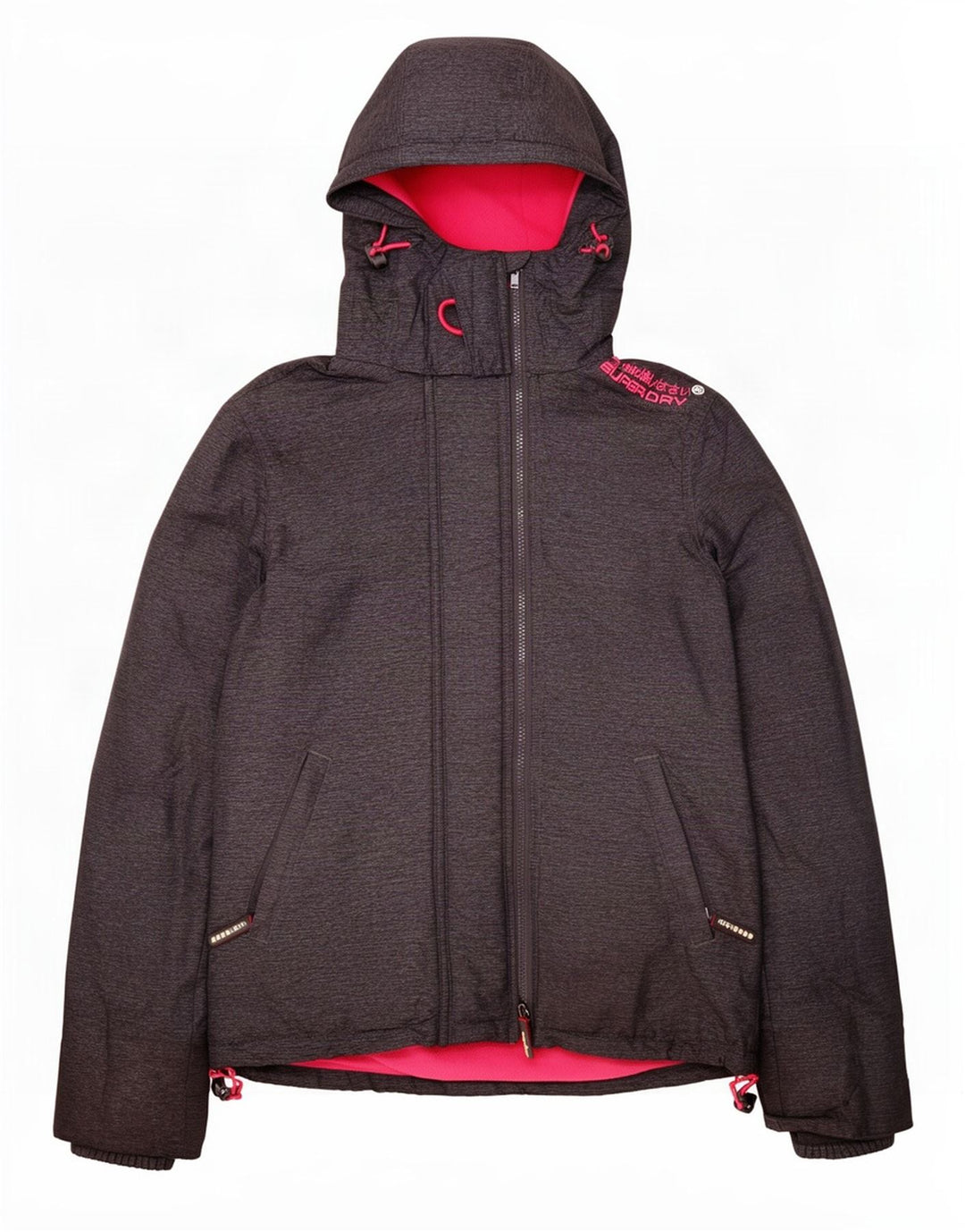 Superdry Chaqueta Cortavientos con Capucha Windcheater para Mujer UK 44 Gris Medio