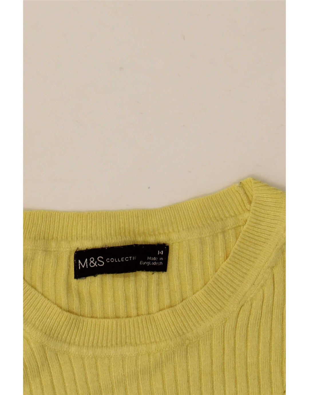 Marks & Spencer - Jersey de cuello redondo para mujer, talla 40, color amarillo mediano
