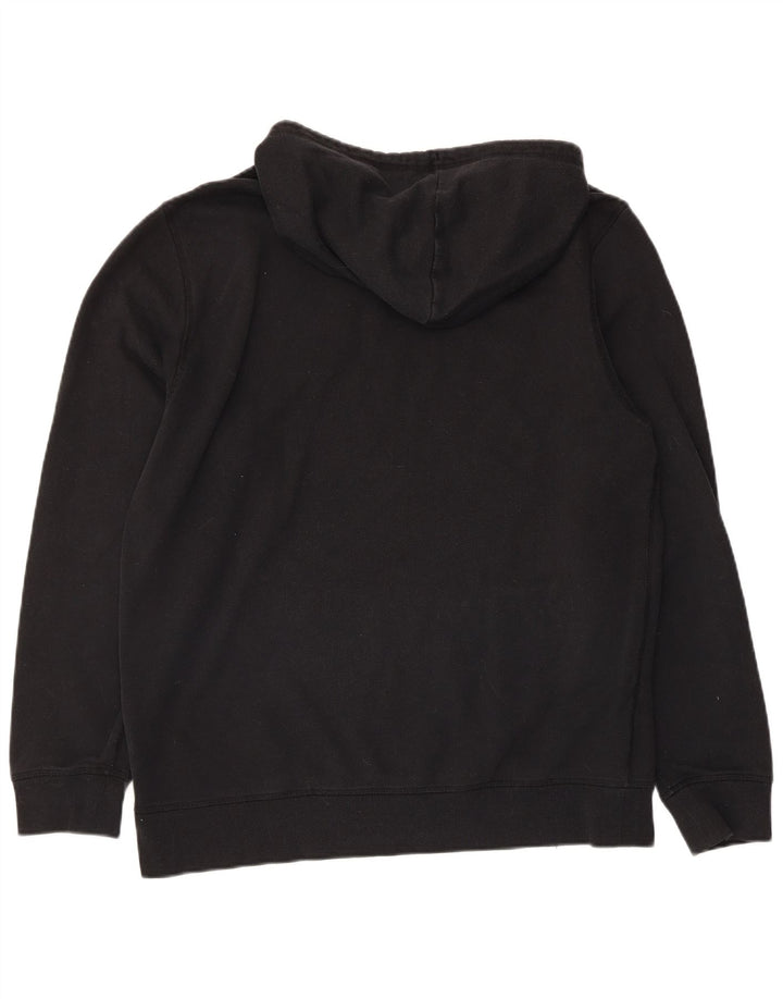 Levi's Jersey con capucha gráfica para hombre, tamaño grande, algodón negro