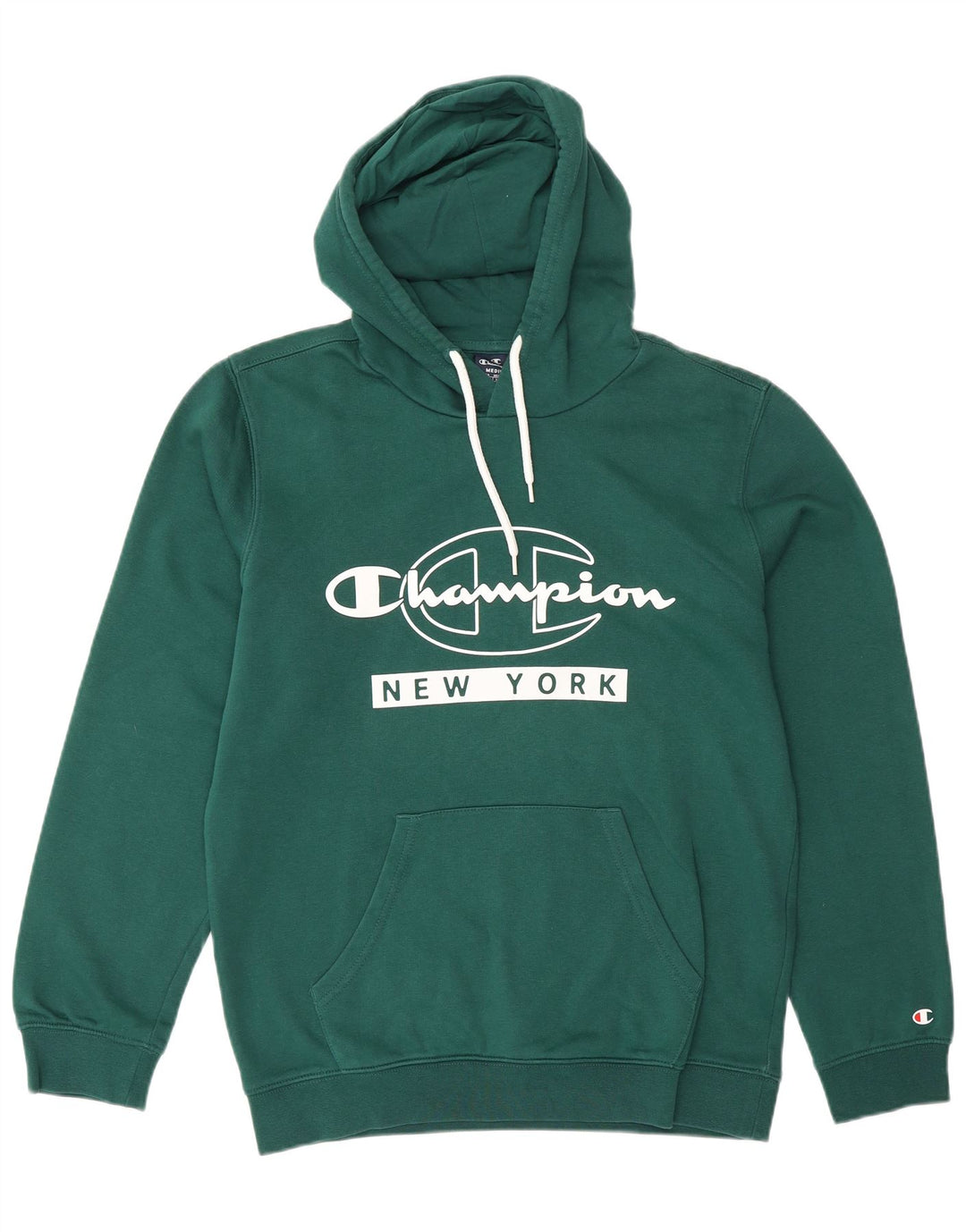 Champion Sudadera Con Capucha Y Estampado De Algodón Verde Medio Hombre