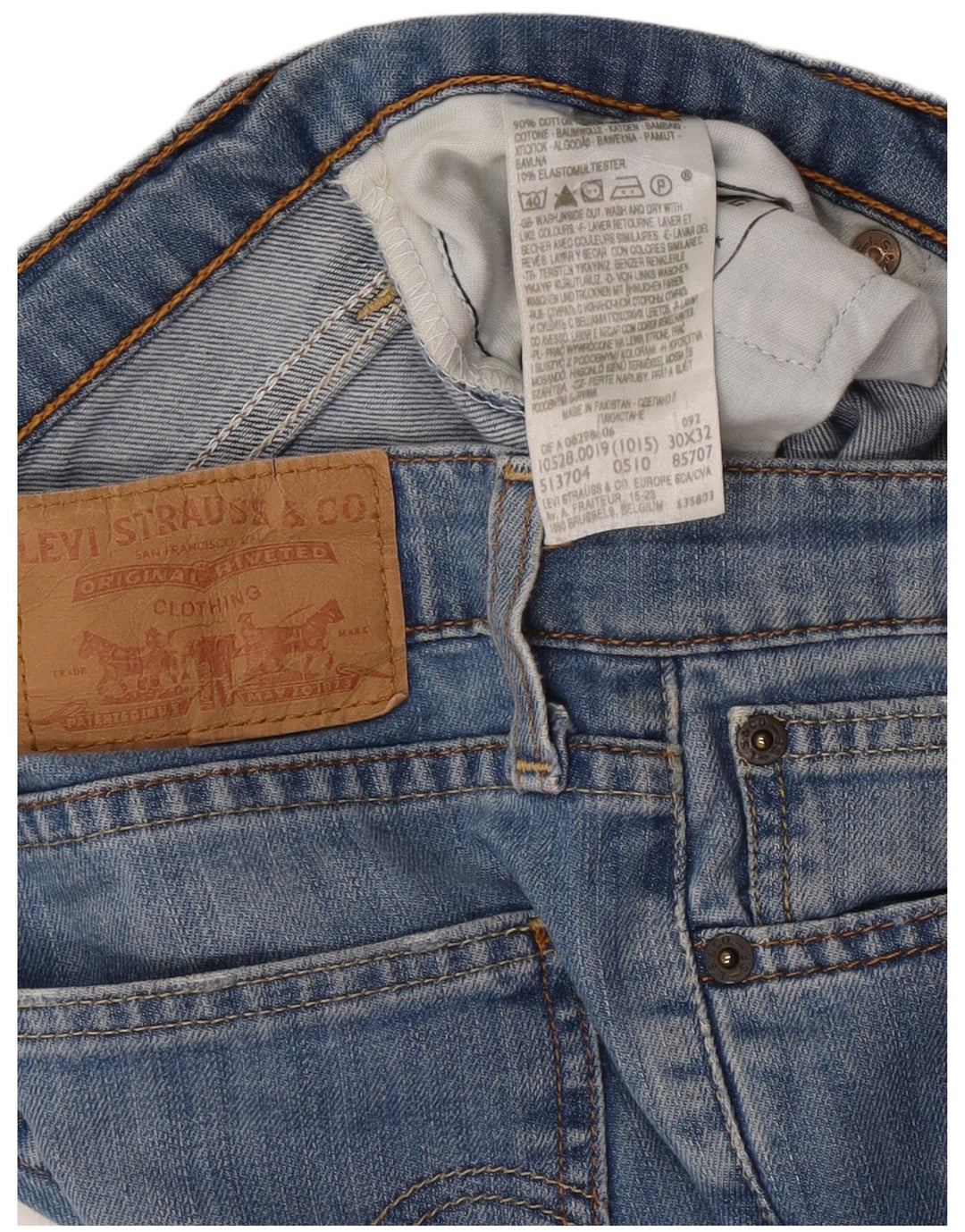 Vaqueros Levi's Mujer Rectos W30 L30 Algodón Azul