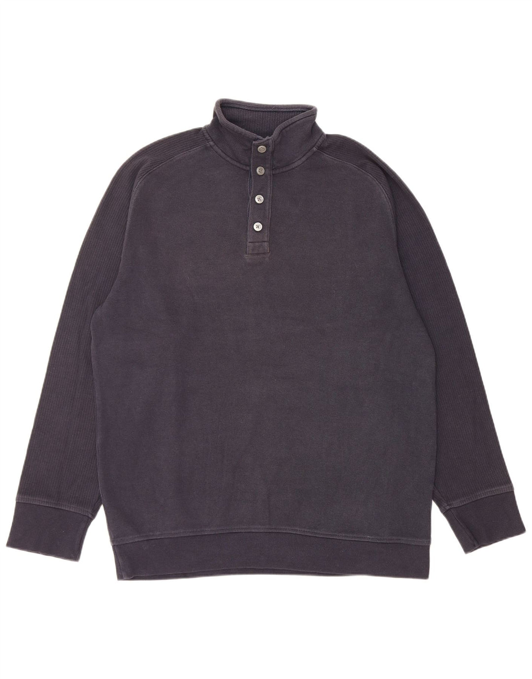 Marks & Spencer Suéter tipo jersey con cuello y botones para hombre Azul marino mediano