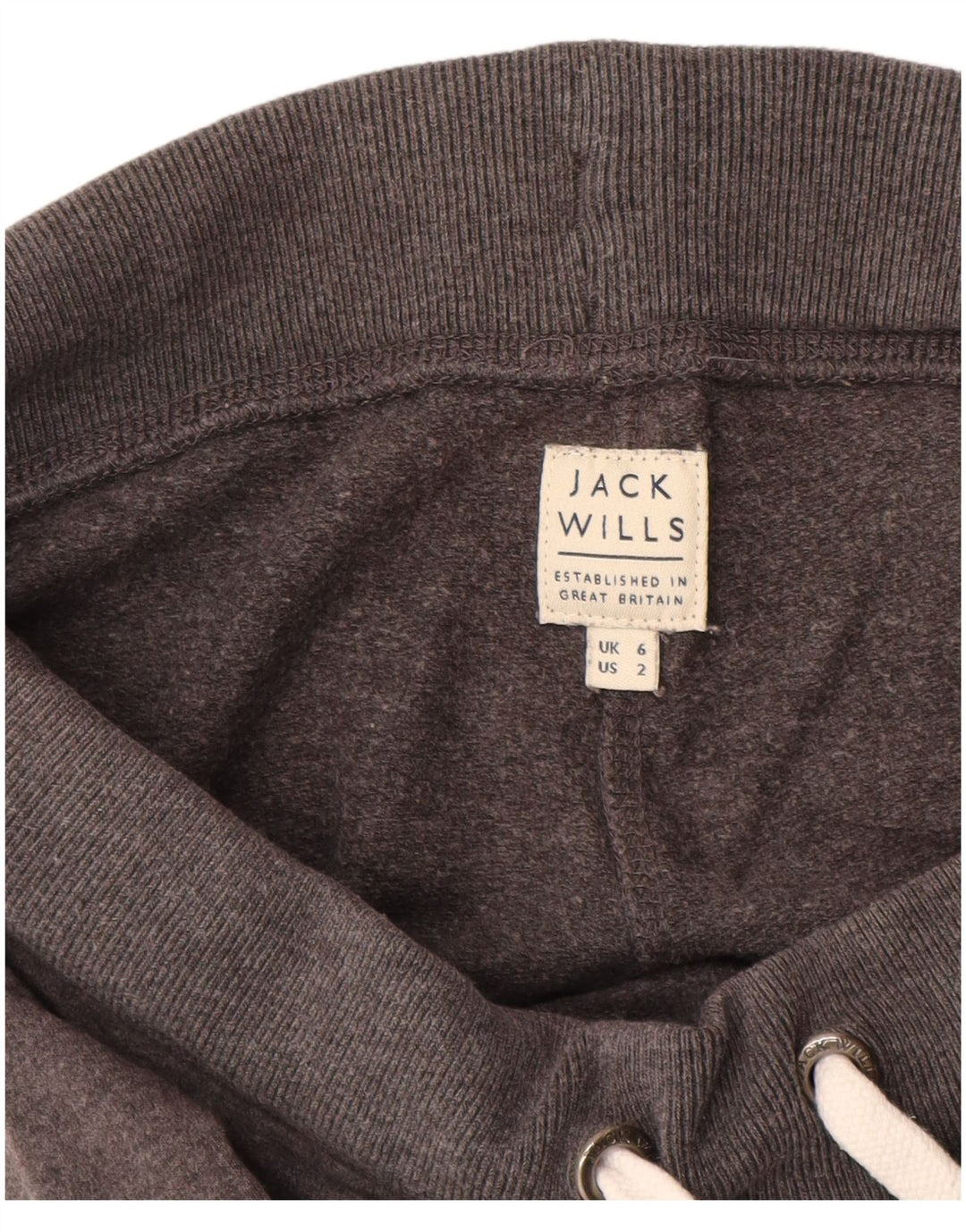 JACK WILLS Pantalones de chándal cortos gráficos para mujer UK 6 XS Algodón gris