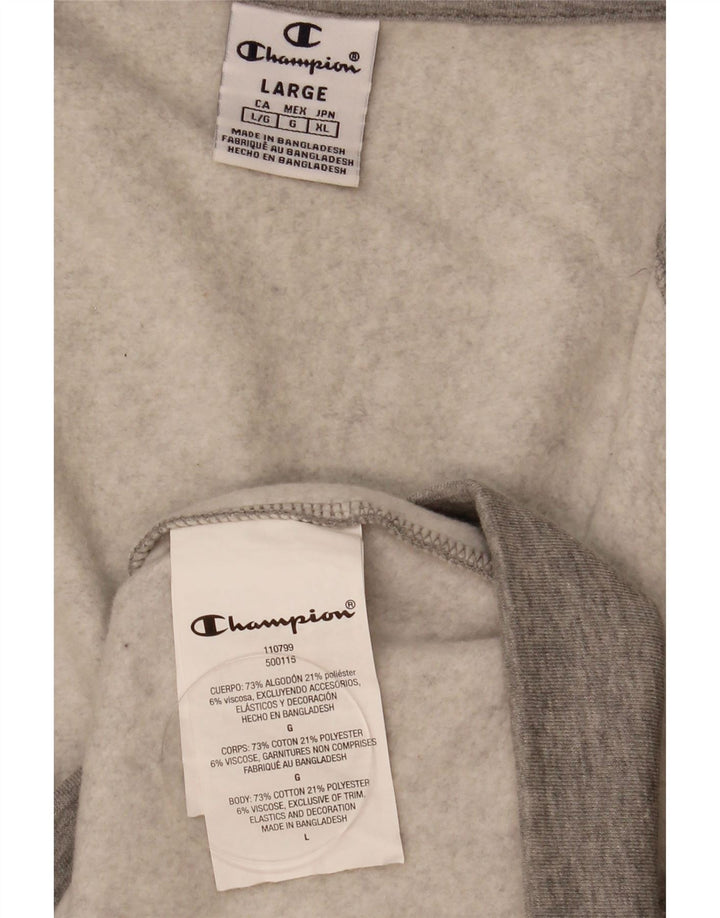 Champion Chaqueta De Chándal Con Gráfico Para Hombre De Algodón Con Motas Gris Grande