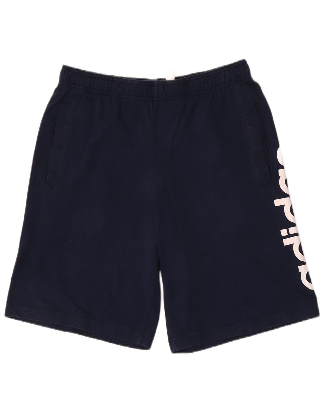 Adidas Pantalones cortos deportivos gráficos para hombre Algodón azul marino mediano