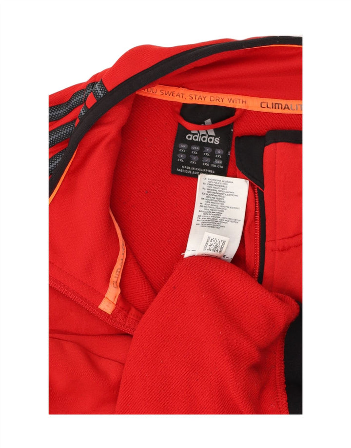 Adidas Mens Climalite Chándal Top Chaqueta 2XL Rojo Poliéster
