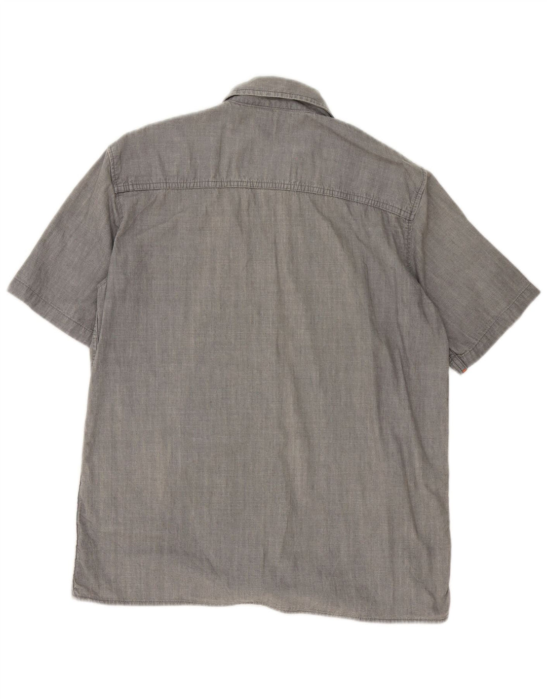 Camisa Lee Hombre De Manga Corta De Algodón Gris Medio