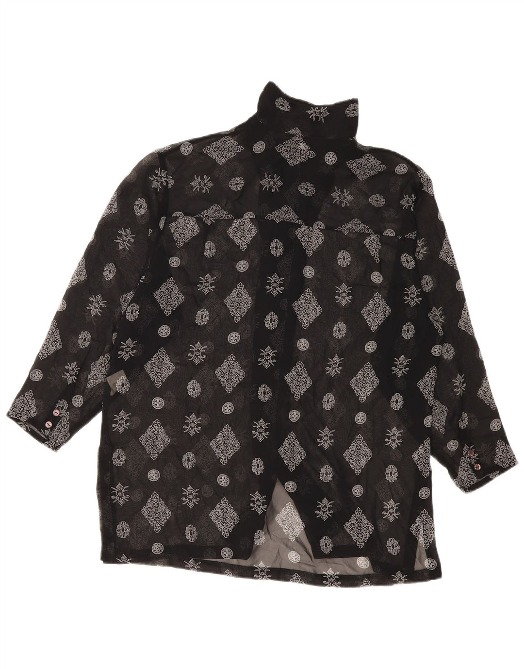 S.Oliver Blusa larga para mujer EU 36 Poliéster floral negro pequeño