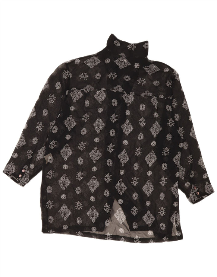S.Oliver Blusa larga para mujer EU 36 Poliéster floral negro pequeño
