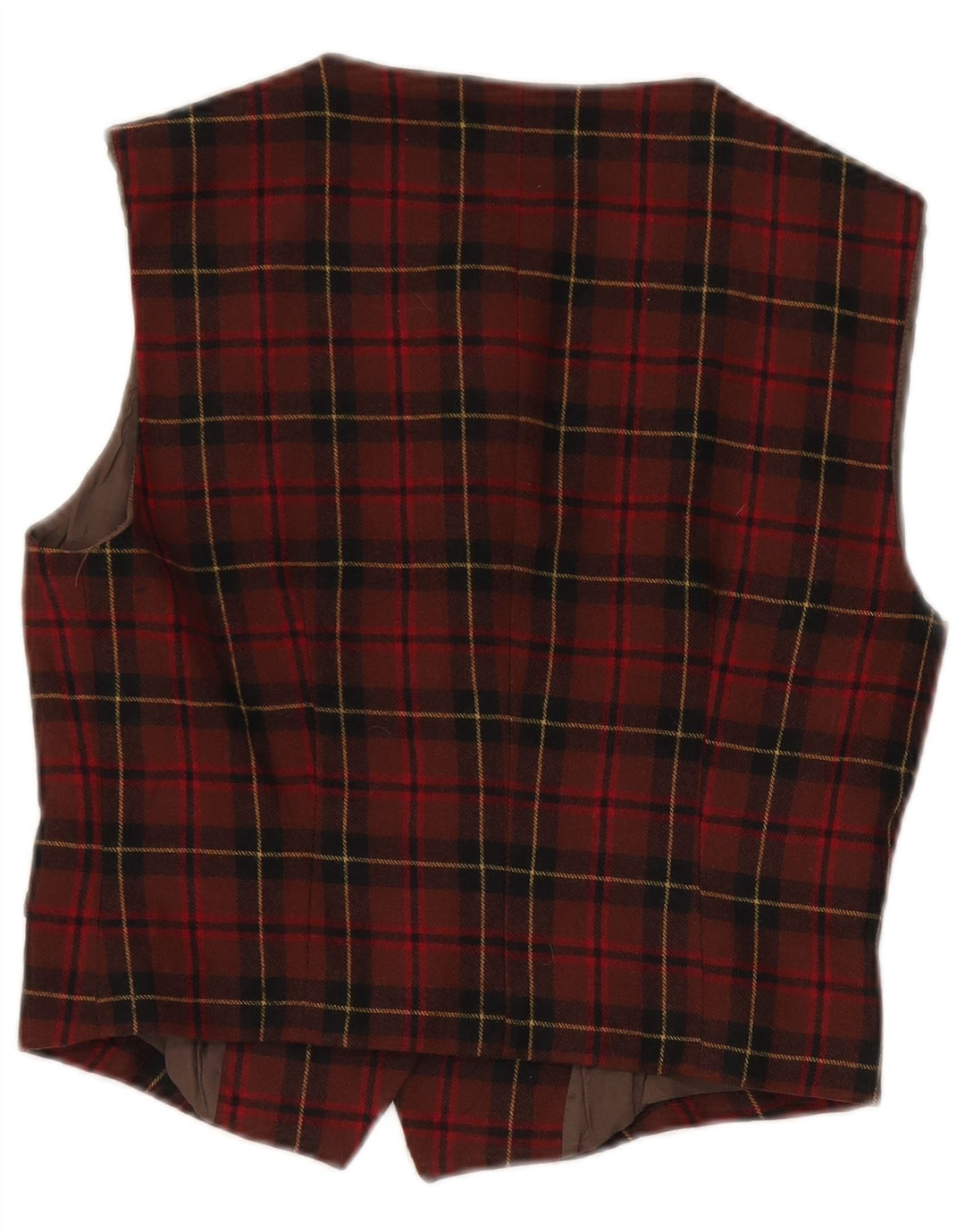 Conjunto vintage de 2 piezas para mujer IT 42/44 Medio W26 L28 Lana a cuadros rojos