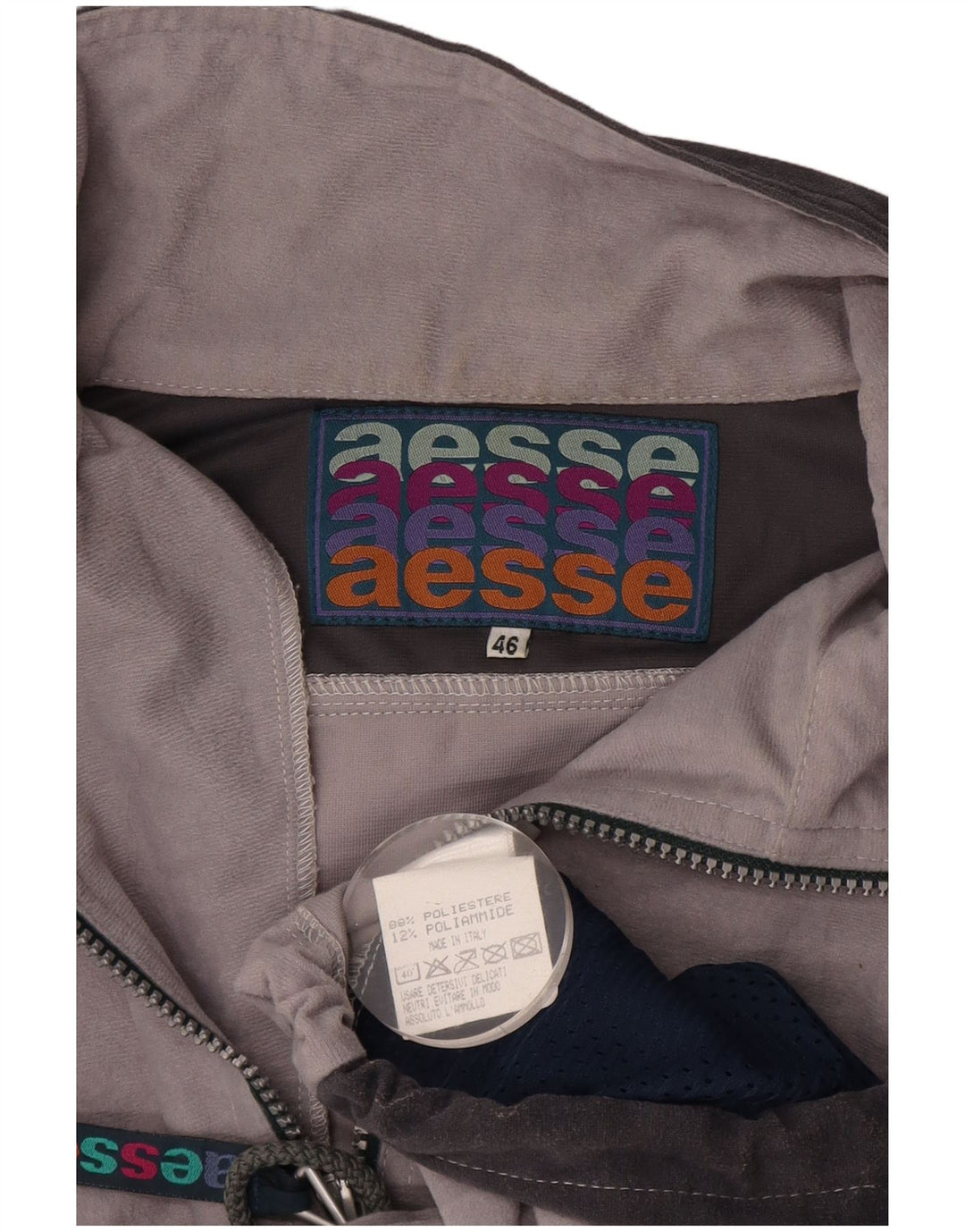 Chaqueta superior de chándal para mujer AESSE IT 46 Poliéster color block gris grande