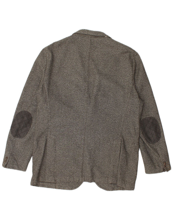 Manuel Ritz Chaqueta tipo blazer de 2 botones para hombre IT 54 2XL Algodón moteado gris