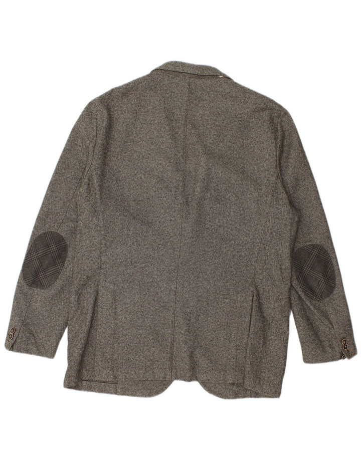 Manuel Ritz Chaqueta tipo blazer de 2 botones para hombre IT 54 2XL Algodón moteado gris