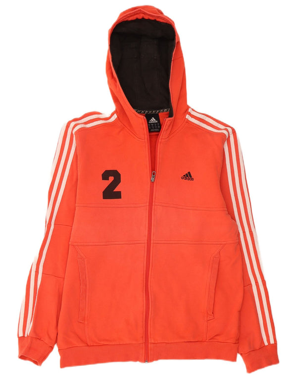 Adidas Hombre Graphic Zip Sudadera Con Capucha Suéter Medio Rojo Algodón