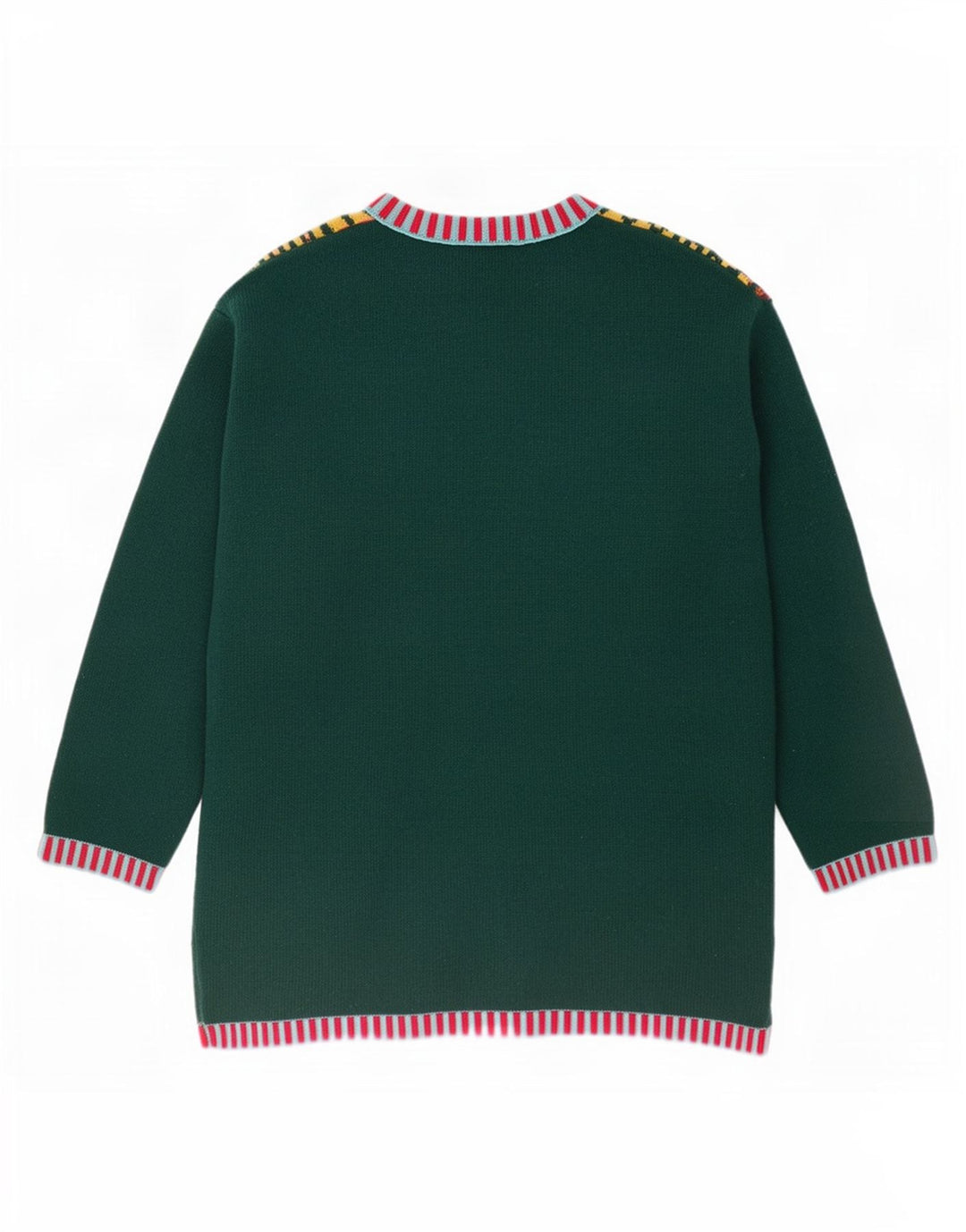 Benetton Jersey De Cuello Redondo Para Mujer UK 40 Small Multicolor