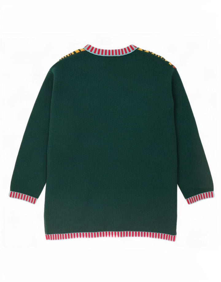 Benetton Jersey De Cuello Redondo Para Mujer UK 40 Small Multicolor